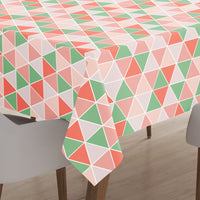 Polyester Big Triangles Tomato Table Cloth (Pack of 1)