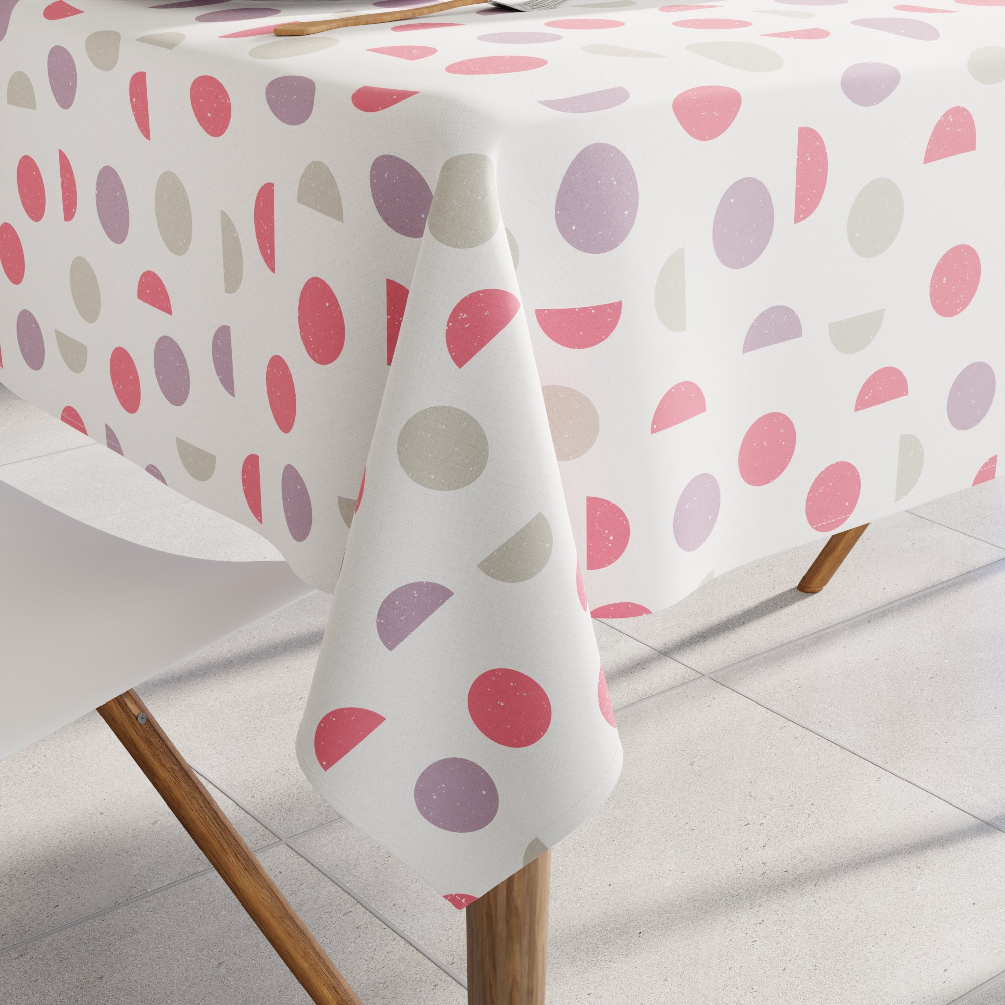 Cotton Pink Moon Table Cloth (Pack of 1)