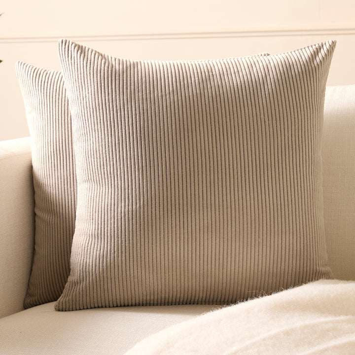 Corduroy Light Taupe Cushion Cover