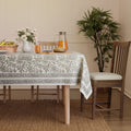 Jaipuri Hand block Print Cotton Ash Tablecloth