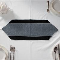 Cotton Black & Denim Table Runner (Pack of 1)