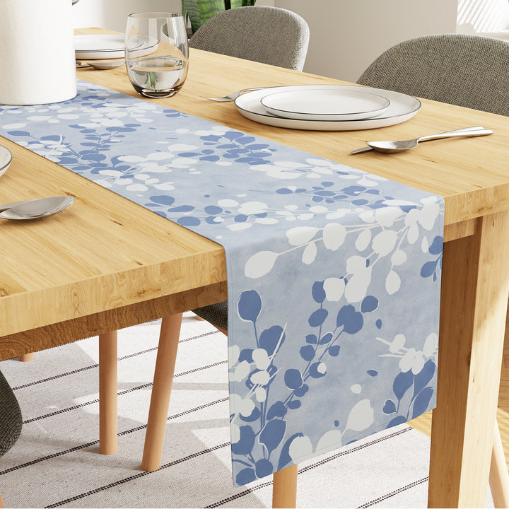 Blackout Polyester L2 Blue Table Runner (Pack of 1)
