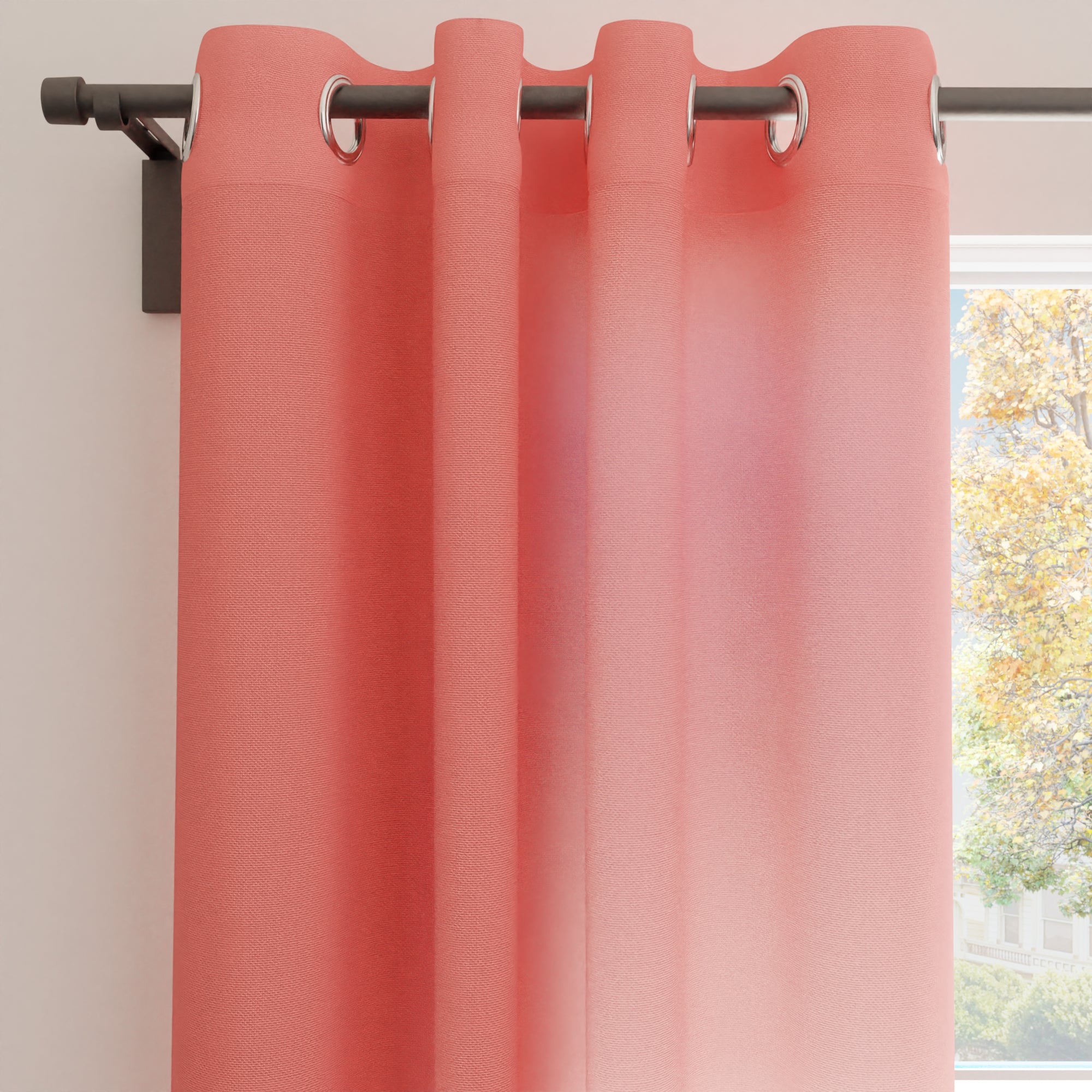 Canvas Coral Curtain (Pack of 1)