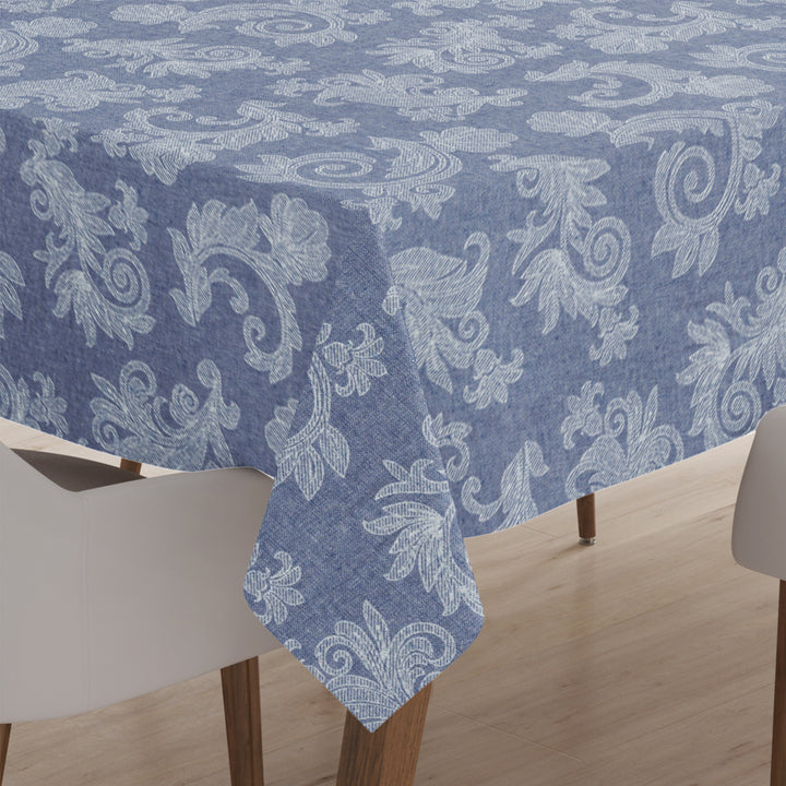 Cotton Blue Table Cloth (Pack of 1)