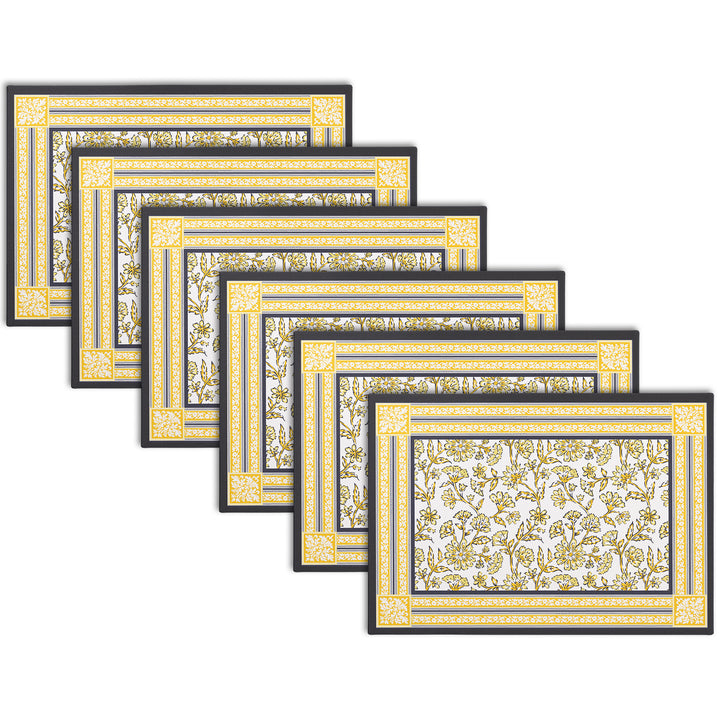 Cotton Yellow-02 Placemat (Pack of 6)