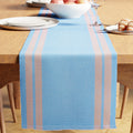 Cotton Light Grey & Off White Table Runner (Pack of 1)
