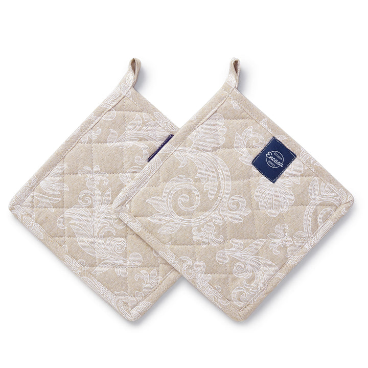 Cotton Beige Potholder (Pack of 2)