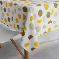 Cotton Yellow Moon Table Cloth (Pack of 1)
