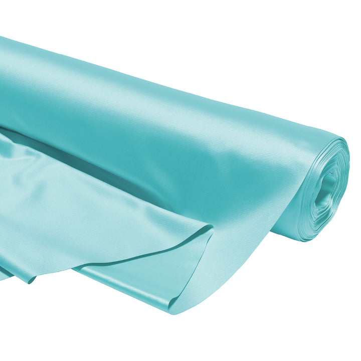 Satin Polyester Silk Turquoise Fabric