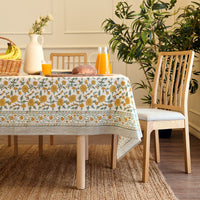 20s Cotton Twill Yellow Table Cloth (Pack of 1)