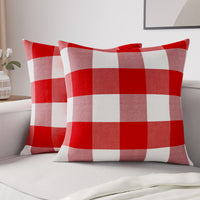 RC Yarn-Dyed Buffalo Red Checks Cushion Cover (Pack of 2)