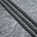 Embossed Velvet Grey Fabric by Meter