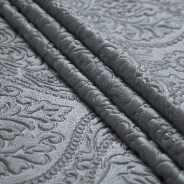 Embossed Velvet Grey Fabric