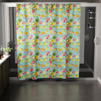 Polyester Pineapple Shower Curtain (Pack of 1)