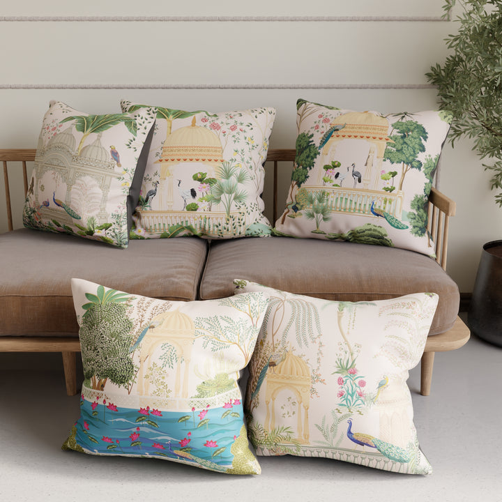 Polyester Mughal-03 Cushion Cover (Pack of 5)