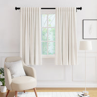 Embossed Velvet Cream Curtain