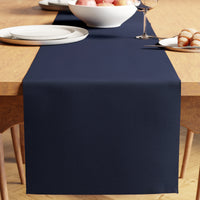 Cotton Solid Navy Blue Table Runner (Pack of 1)