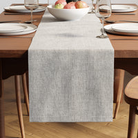 Chenille Solid Light Grey Table Runner (Pack of 1)