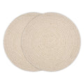 Cotton Beige & Off White Mix Placemat (Pack of 2)