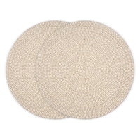 Cotton Beige & Off White Mix Placemat (Pack of 2)