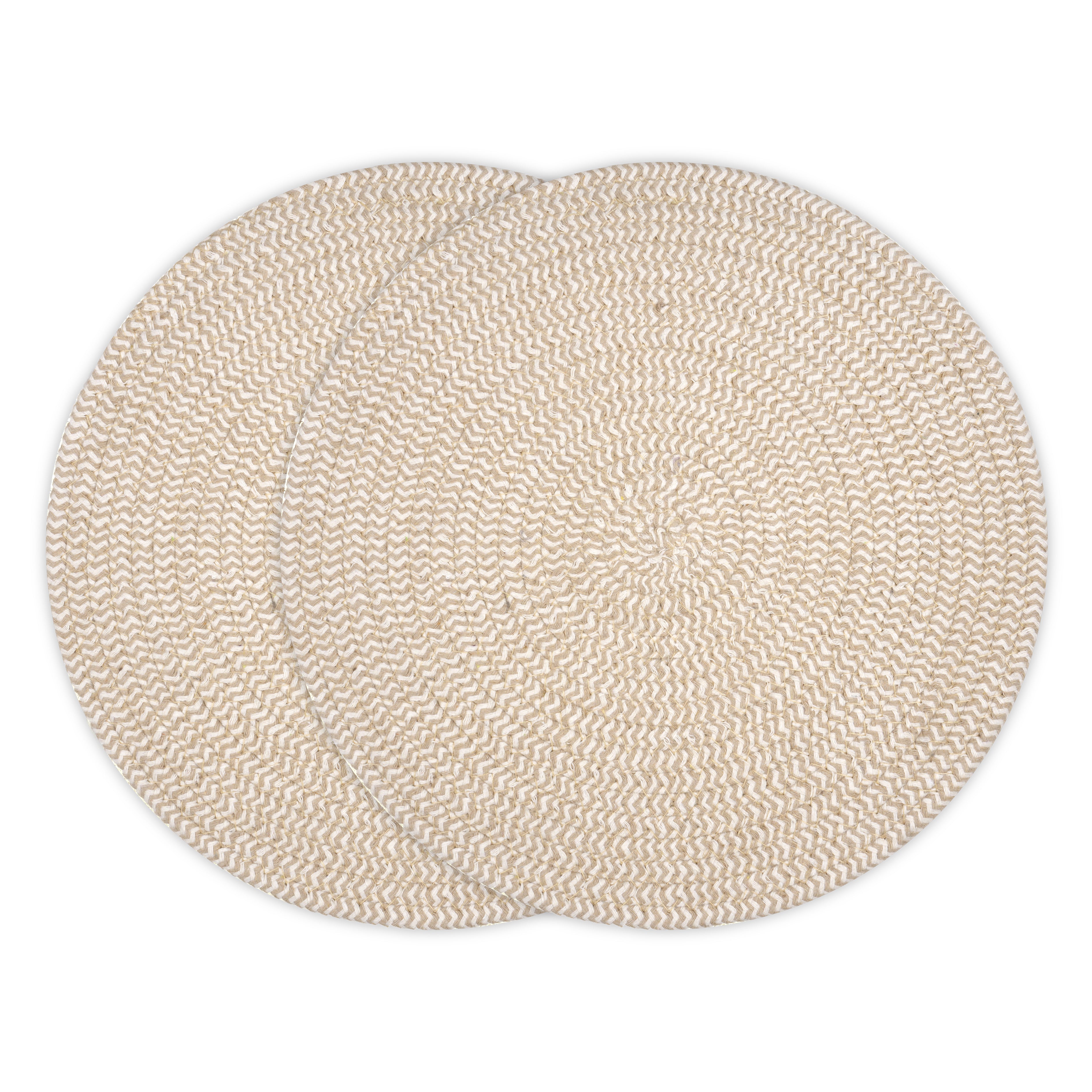Cotton Beige & Off White Mix Placemat (Pack of 2)