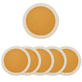 Cotton Yellow & Off White Placemat (Pack of 6)