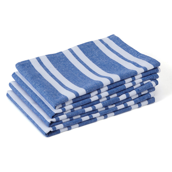 Cotton Franca Blue Stripes Kitchen Towel (Pack of 4)