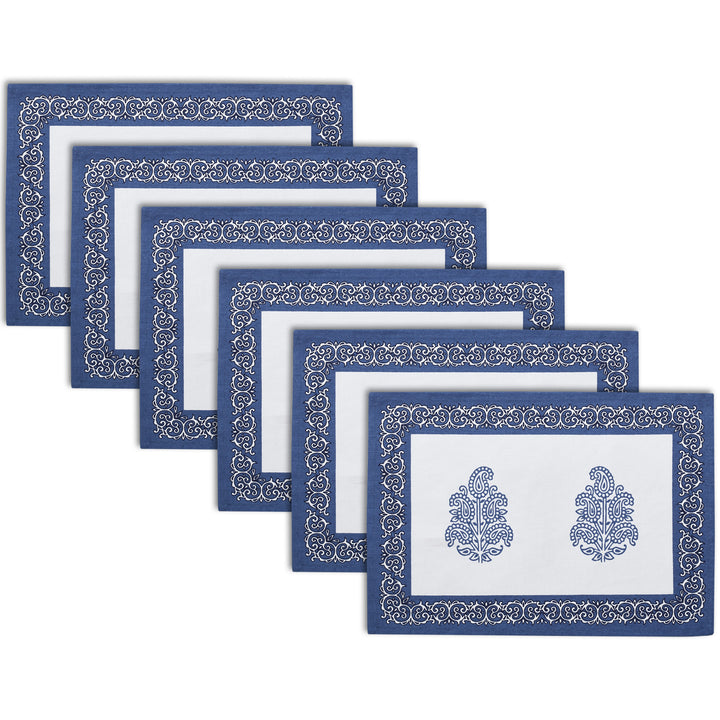 Cotton Indigo-01 Placemat (Pack of 6)