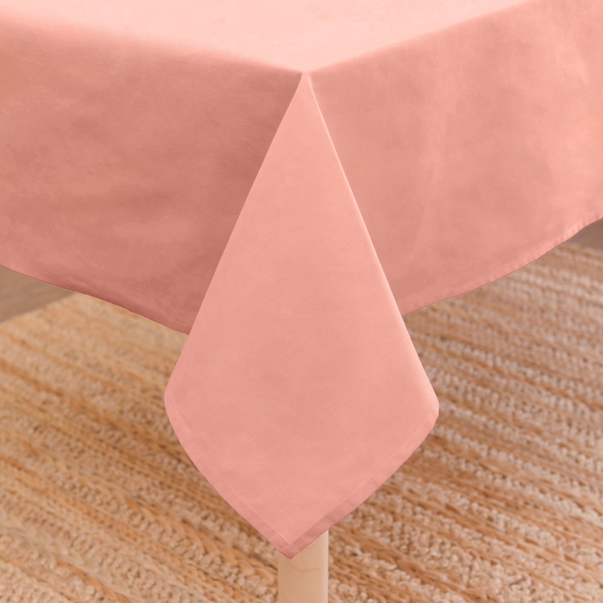 Cotton Powder Pink Table Cloth (Pack of 1)
