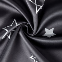 Blackout Polyester Fabric by Meter, 100x122 cm | Blocks Light, Heat & Noise, For Curtains, Cushion Covers, Door & Window Drapes - Foil Star Print