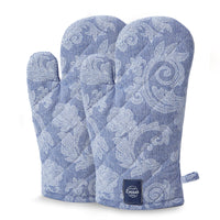 Cotton Blue Oven Gloves (Pack of 2)