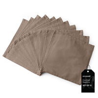Cotton Taupe Table Napkins (Pack of 12)
