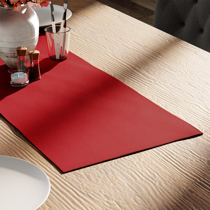 Canvas Deep Red Table Runner (Pack of 1)