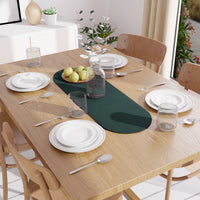 Cotton Dark Green Table Runner (Pack of 1)