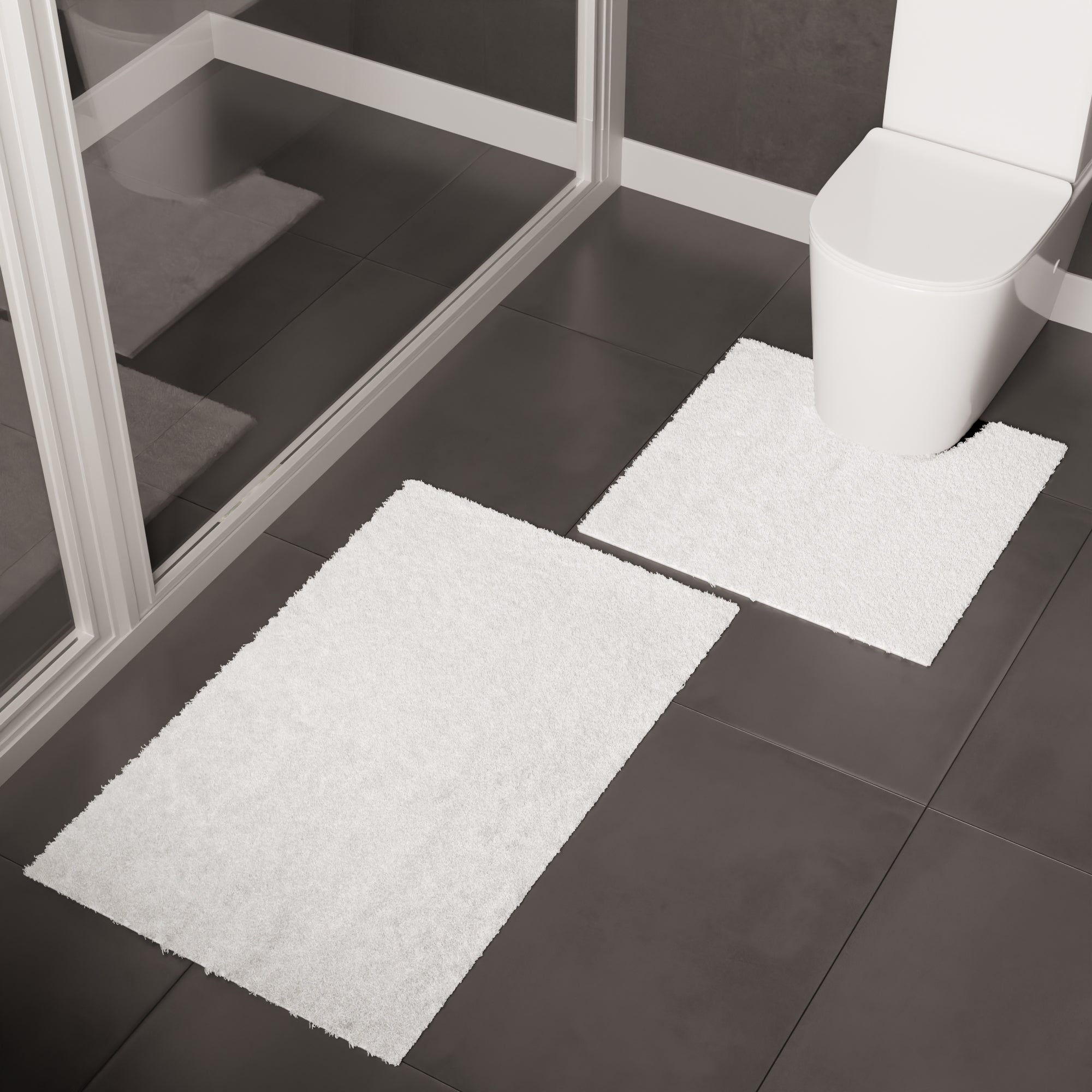 Cotton White Bathmat (Pack of 2)