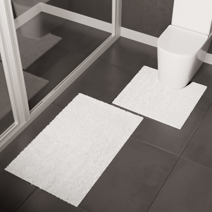 Cotton White Bathmat (Pack of 2)