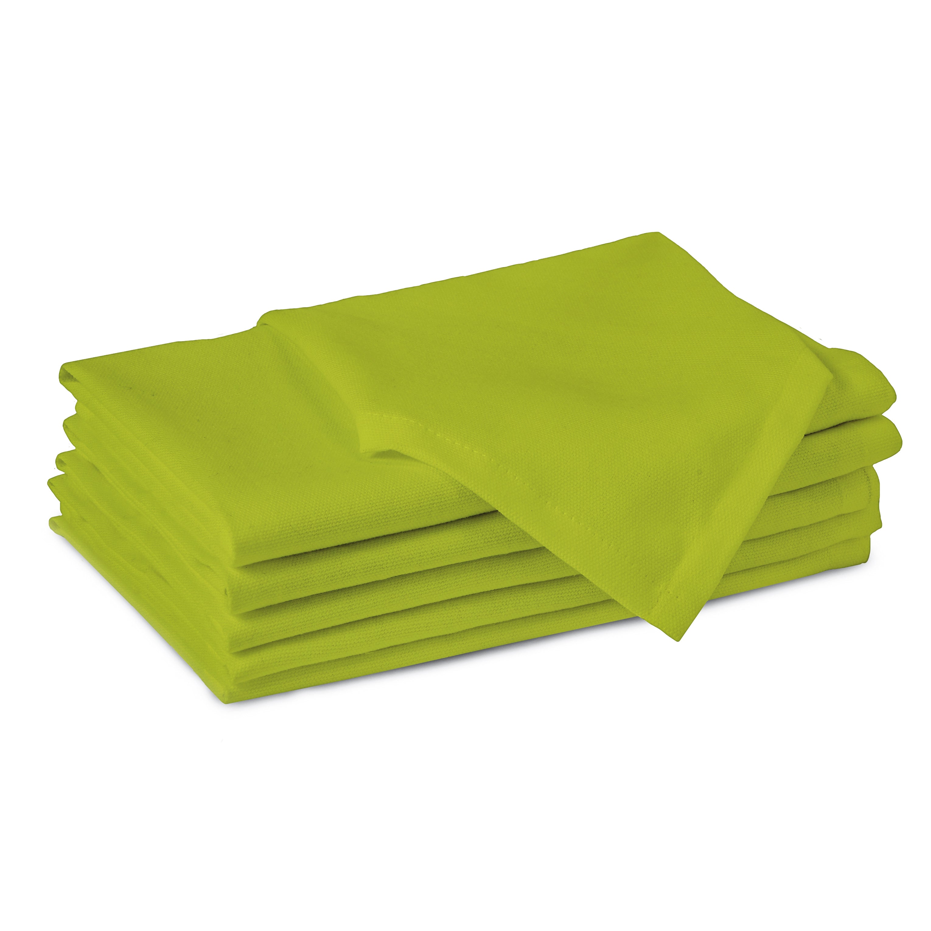 Cotton Lime Green Table Napkins (Pack of 6)