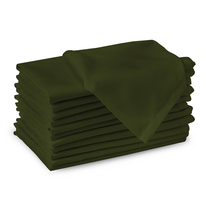 Cotton Leaf Green Table Napkins (Pack of 12)