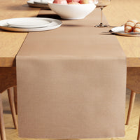 Cotton Solid Beige Table Runner (Pack of 1)