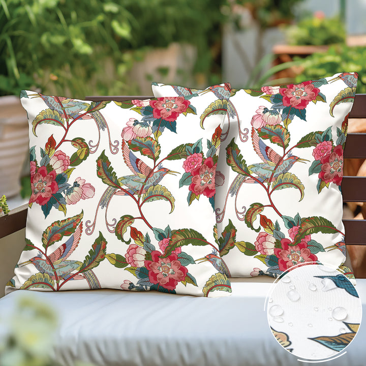 Polyester Chintz Red Cushion Cover (Pack of 2)