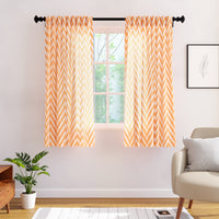 Micro Fire Orange Curtain (Pack of 2)