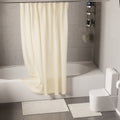Polyester Natural Shower Curtain + Bathmat (Pack of 3)
