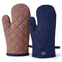 Cotton Scotch Blue Oven Gloves (Pack of 2)