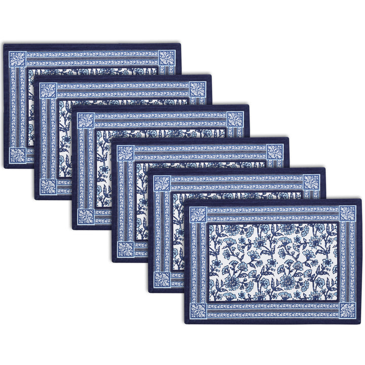 Cotton Indigo-02 Placemat (Pack of 6)