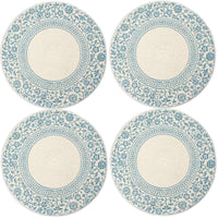 Cotton Printed Light Blue Placemat (Pack of 4)
