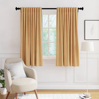 Embossed Velvet Gold Curtain