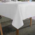 Spun Polyester White Table Cloth (Pack of 1)