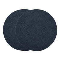Cotton Dark Blue Placemat (Pack of 2)
