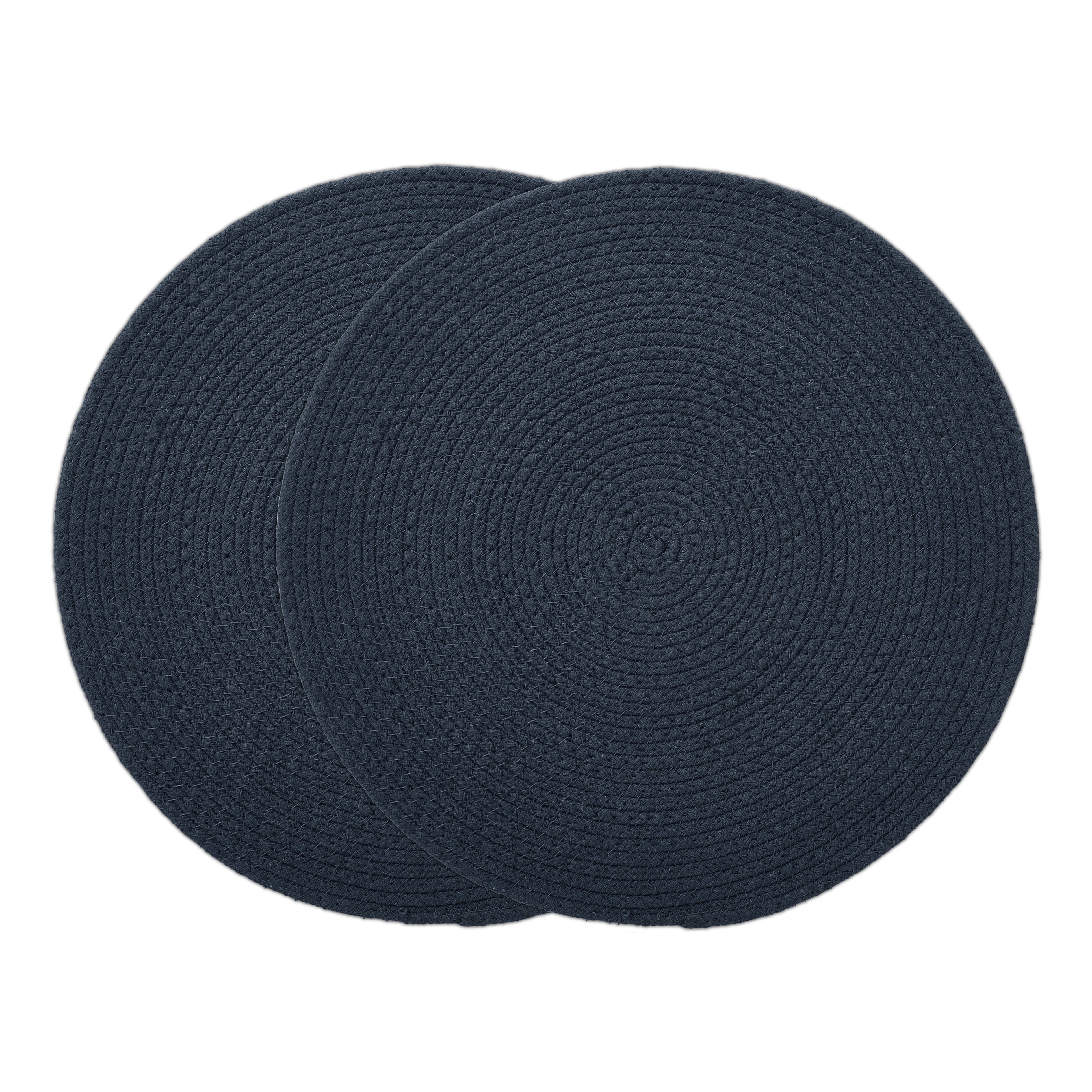 Cotton Dark Blue Placemat (Pack of 2)