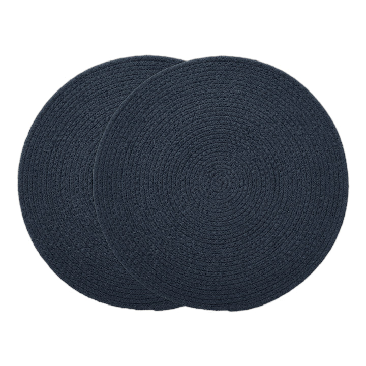 Cotton Dark Blue Placemat (Pack of 2)